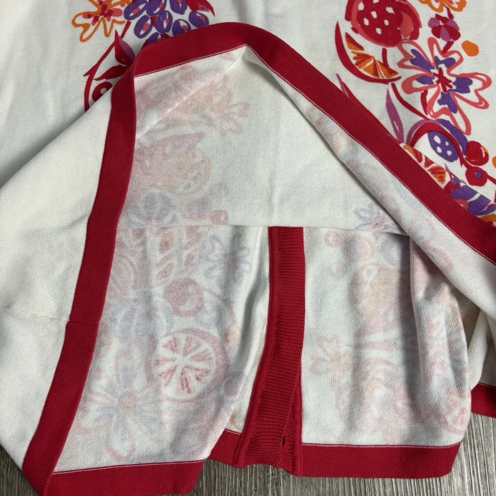 Bob Mackie Wearable Art‎ Button Up Cardigan 2X Summer Harvest Floral
